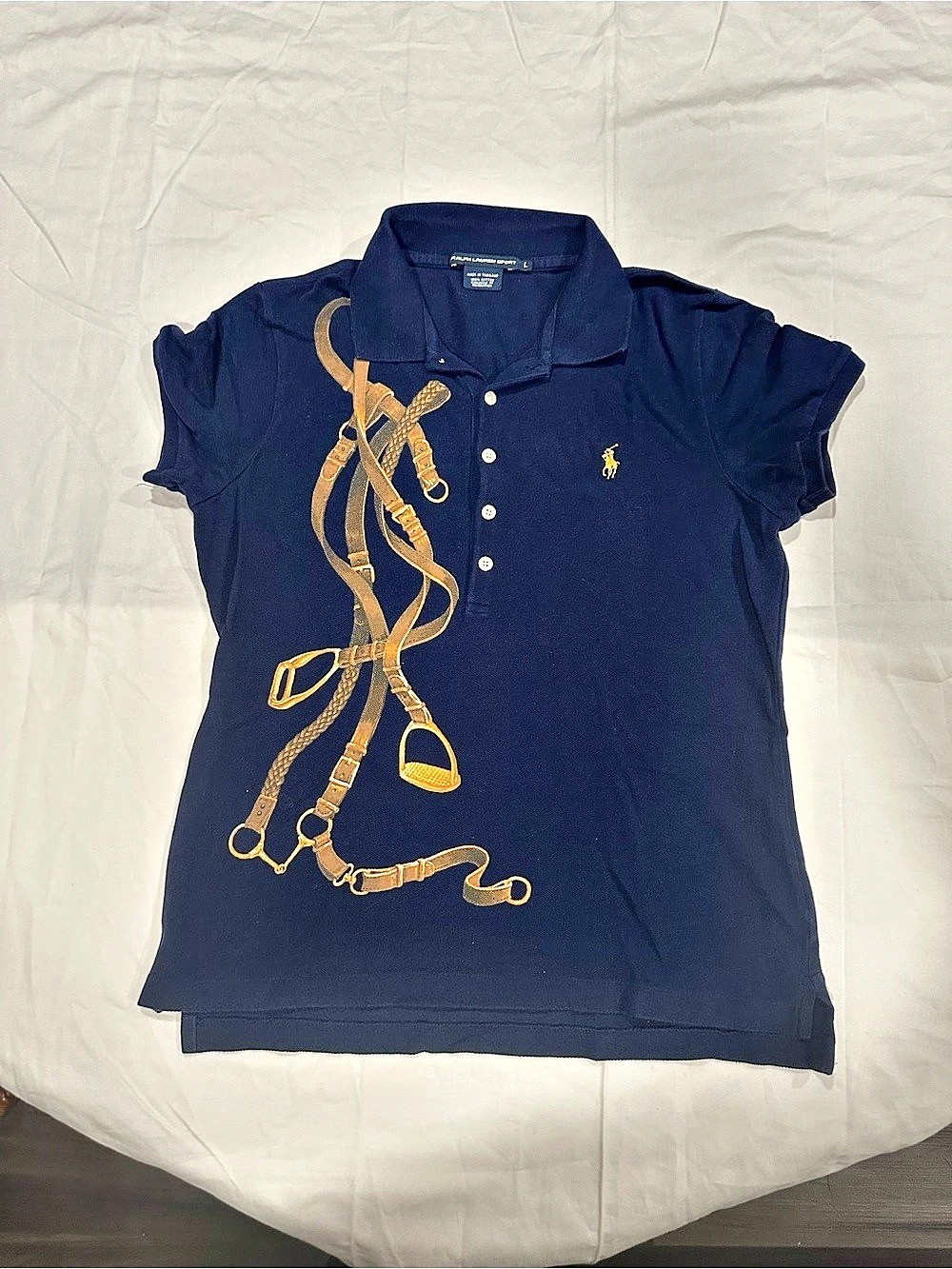 Polo Ralph Lauren Short Sleeve Polo Shirt Graphic Size Large